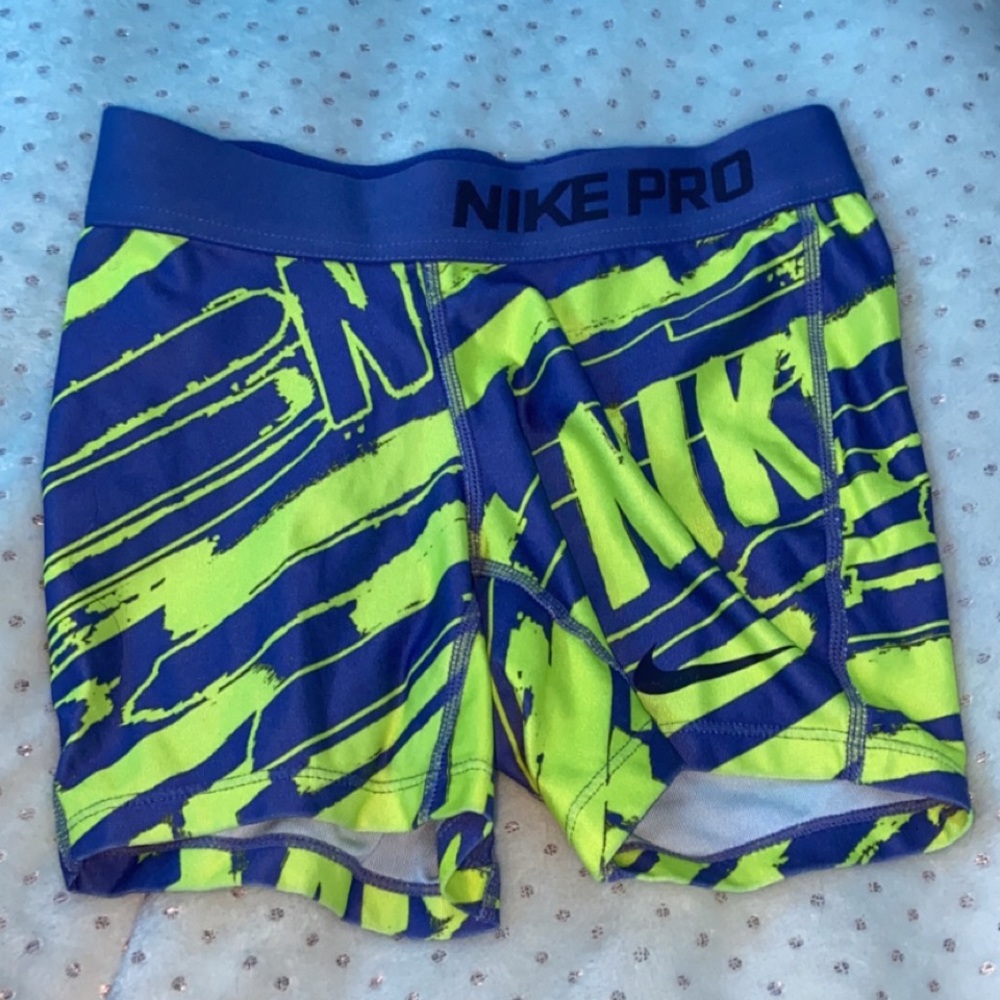 Purple and Green Nike Shorts